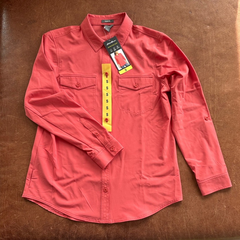 Eddie Bauer Sun Shirt, Red, Women's Small